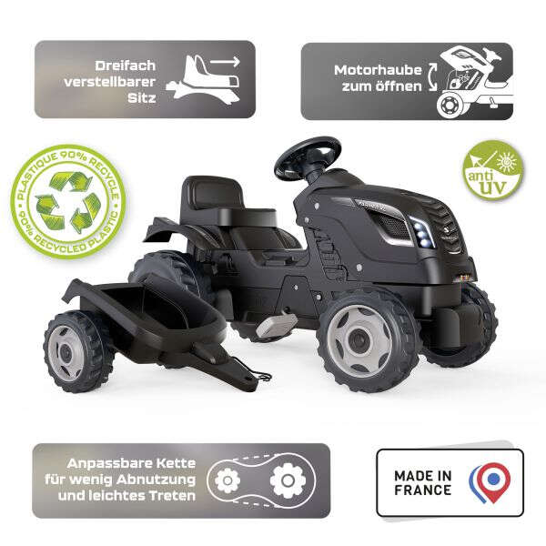 Smoby Life Traktor Farmer XL Schwarz